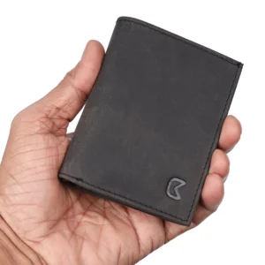 Cassette Compact Vintage Leather Wallet – Quick Access Card Holder